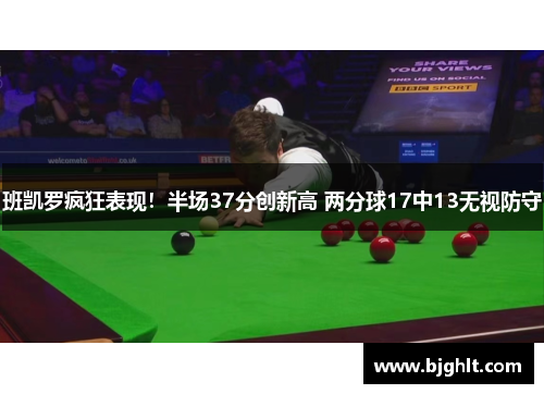班凯罗疯狂表现！半场37分创新高 两分球17中13无视防守